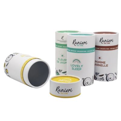 식품 사탕 초콜렛 포장을 위한 차 관 포장 알루미늄 호일 둥근 콘테이너