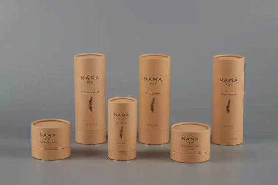 포장하는 120ml 몸 로션 관, 피부 관리를 위한 재생된 서류상 둥근 콘테이너