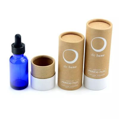주문 로고 화장용 포장 상자를 포장하는 30ml 정유 Kraft 종이 관