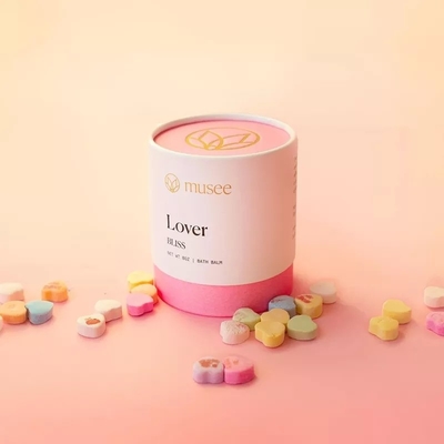 Bath Balm를 위해 포장하는 마분지 Bath 폭탄 관 피부 관리 Eco 관을 주문 설계하십시오