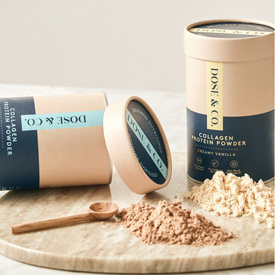 단백질 분말을 위해 포장하는 음식 급료 교원질 분말 종이 관 양철통 마분지