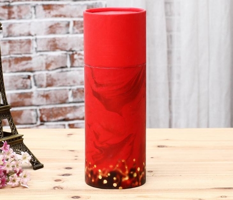 벨벳 같은 베개 지관 펜 홀더, LID와 엠보싱된 마분지 실린더